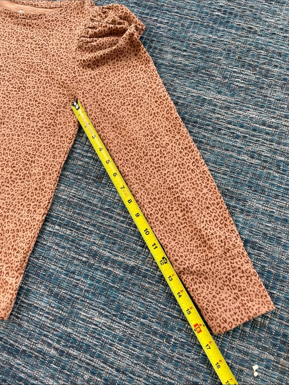 GAP Tan Leopard Print Long Sleeve Top